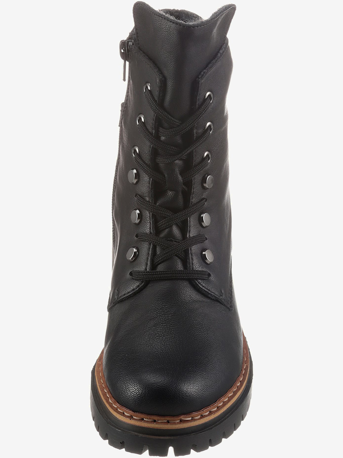 Bottines à lacets fermeture à glissière pour un enfilage facile