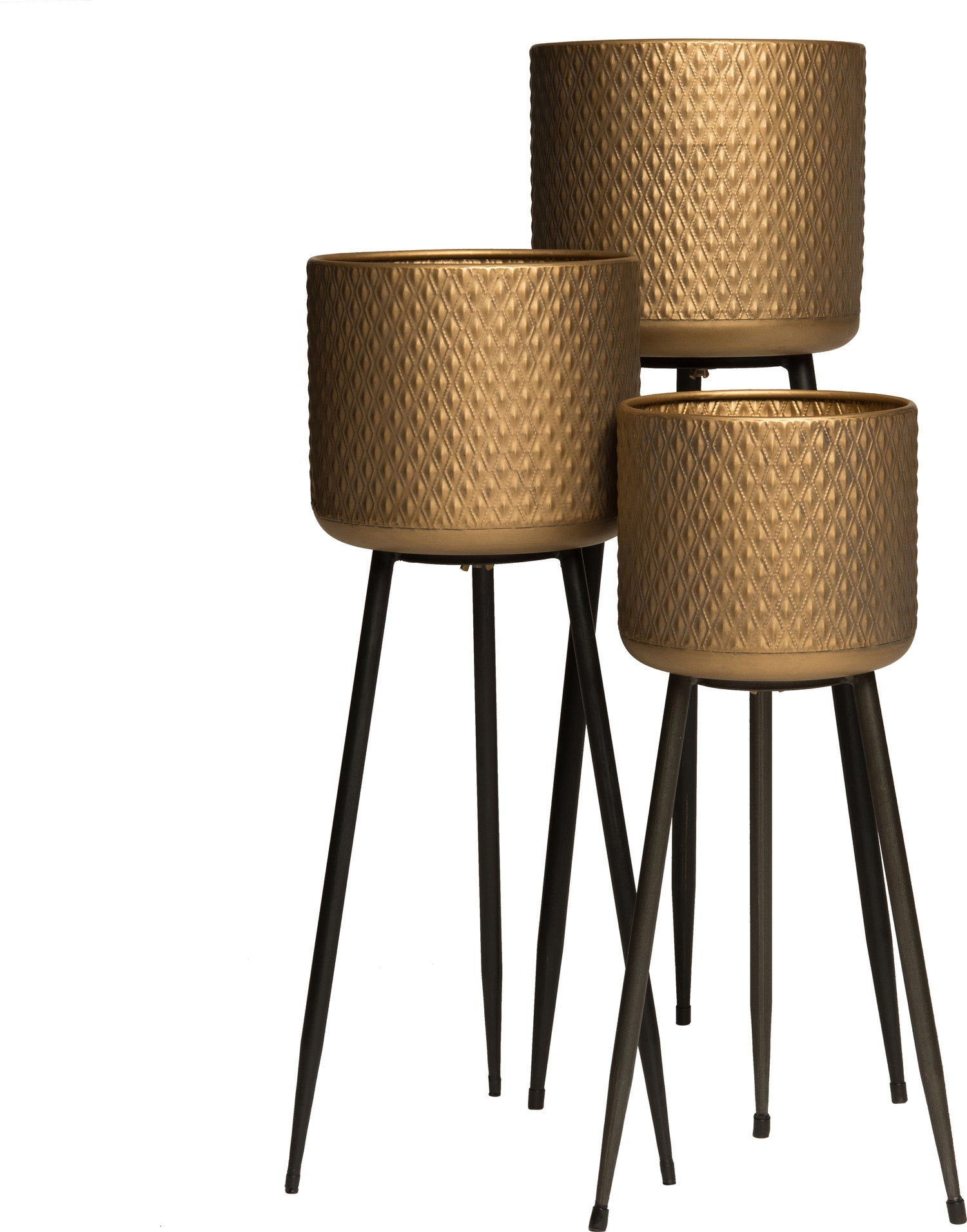 Intratuin bloempot op voet goud D 23 H 64,5 cm