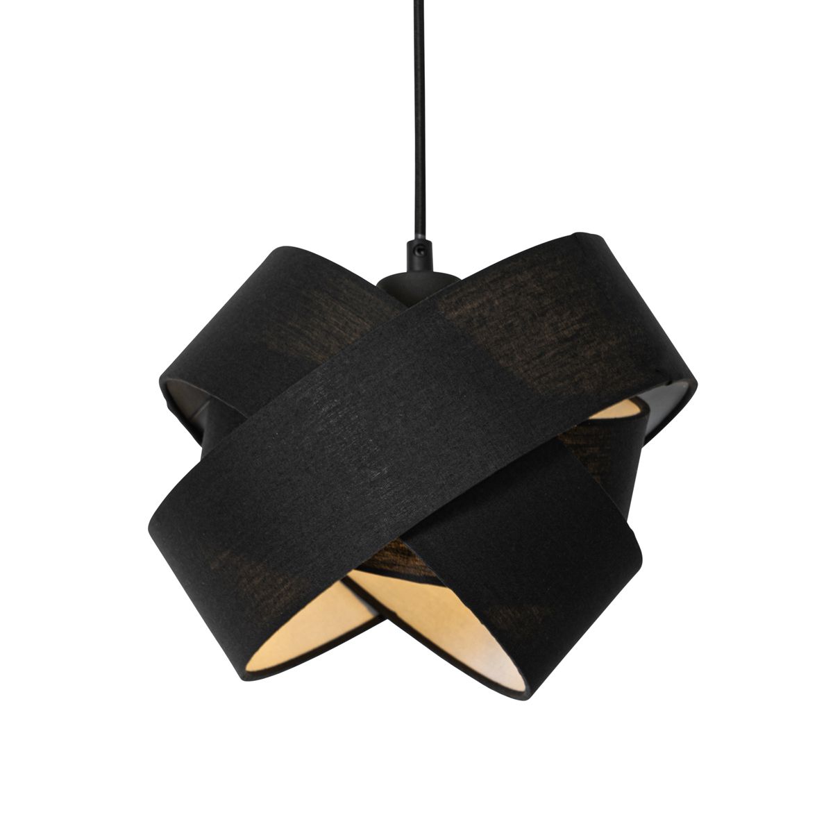 Moderne hanglamp zwart 3-lichts - Cloth
