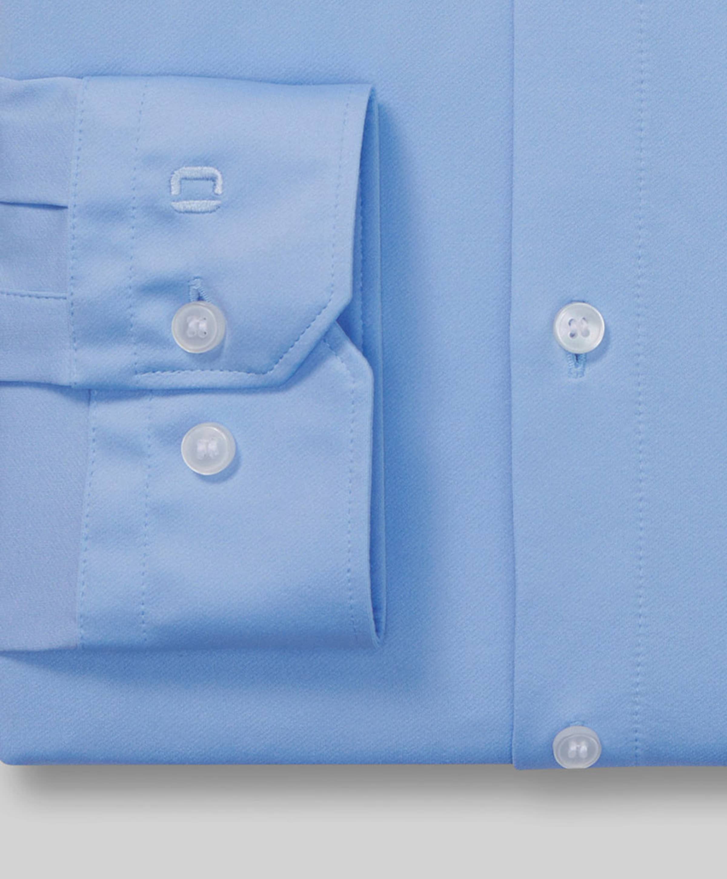 Olymp no6 Heren overhemd lange mouw blauw