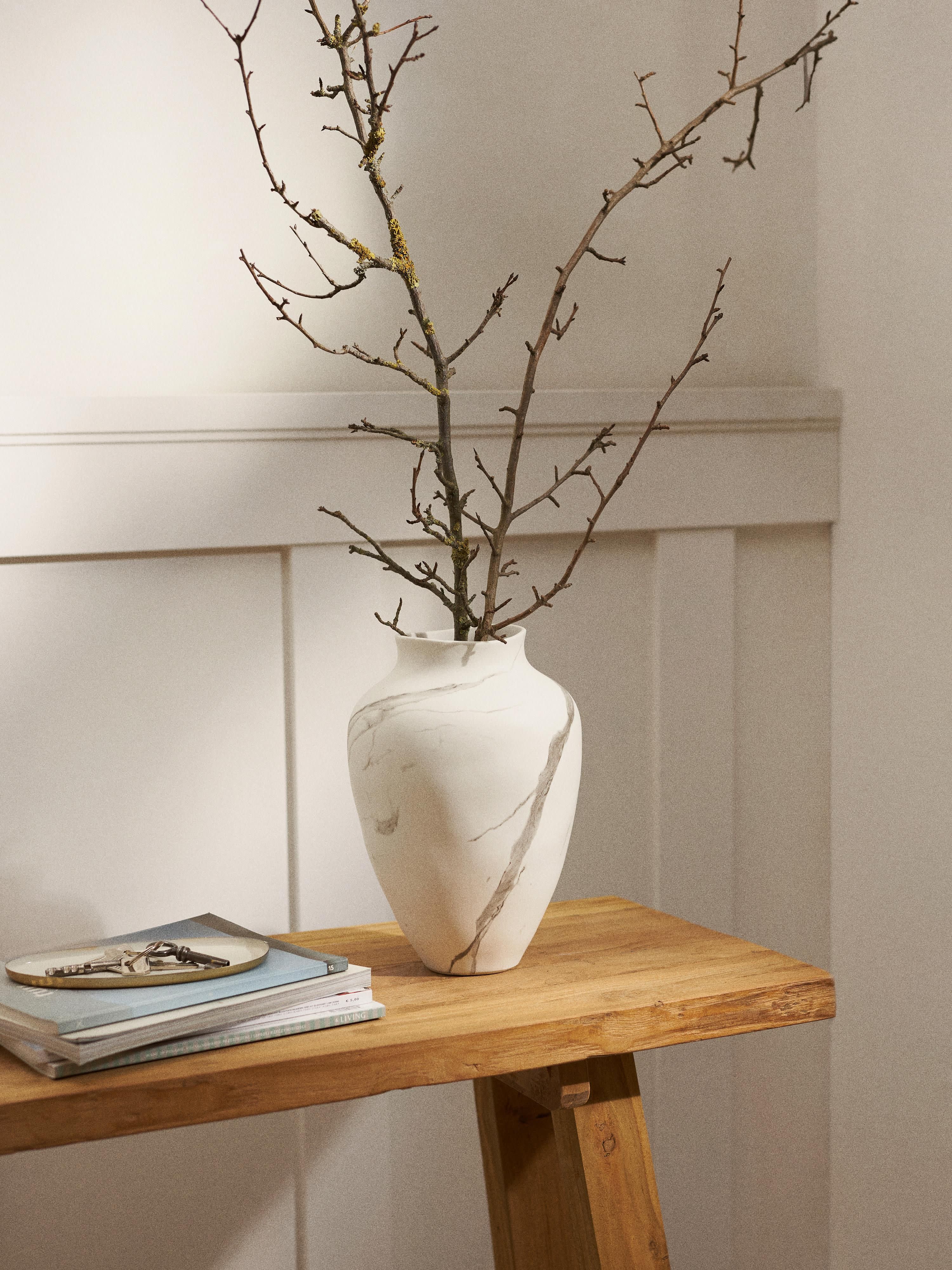 Handgemaakte vaas Latona, gemarmerd, H 30 cm