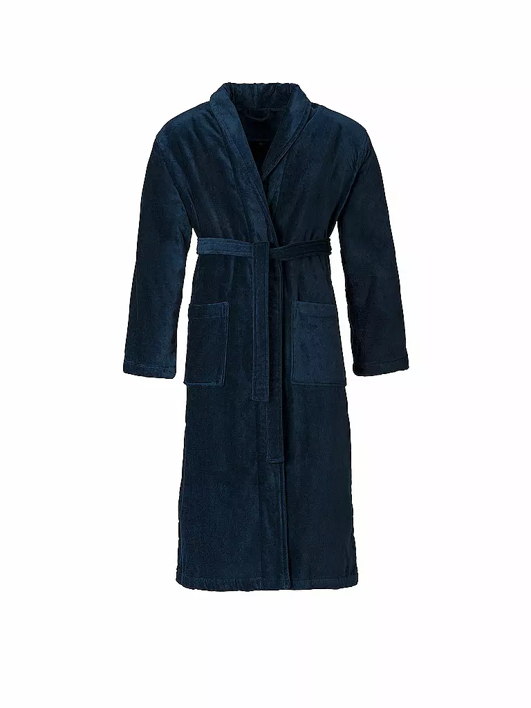 VOSSEN Unisex Bademantel FEELING-L Winternight dunkelblau
