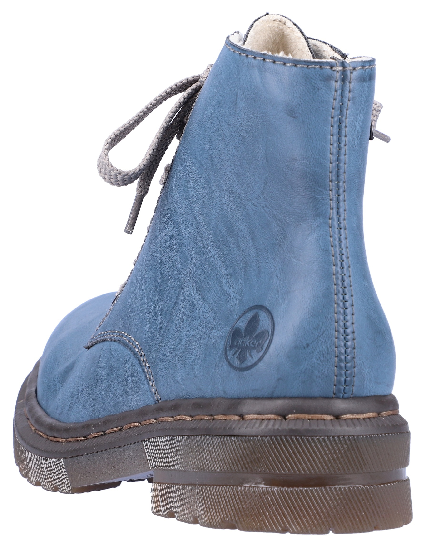 Rieker Schnürboots  , Schnürstiefelette, Blockabsatz, mit Logoprägung