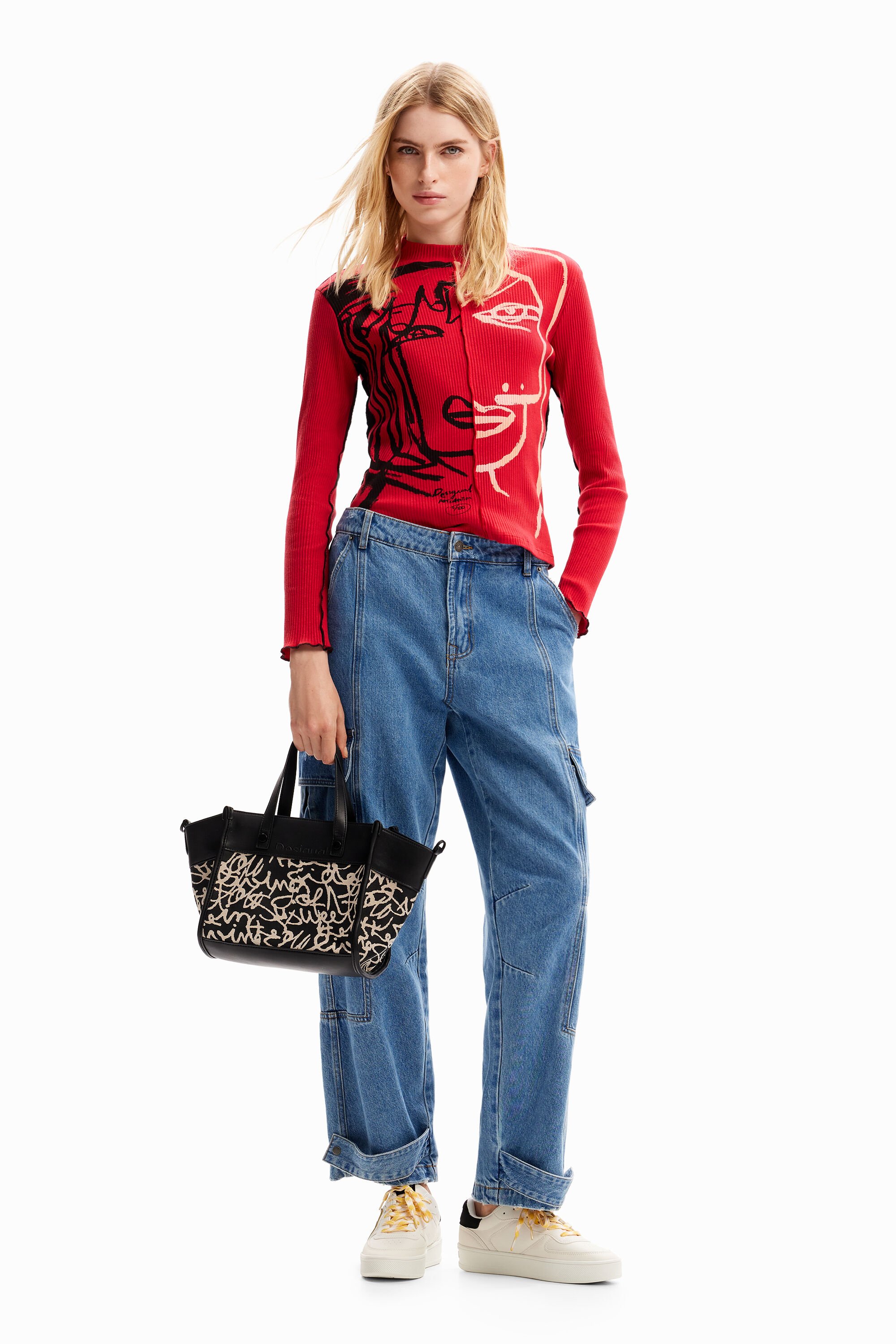 Sac moyen toile texte