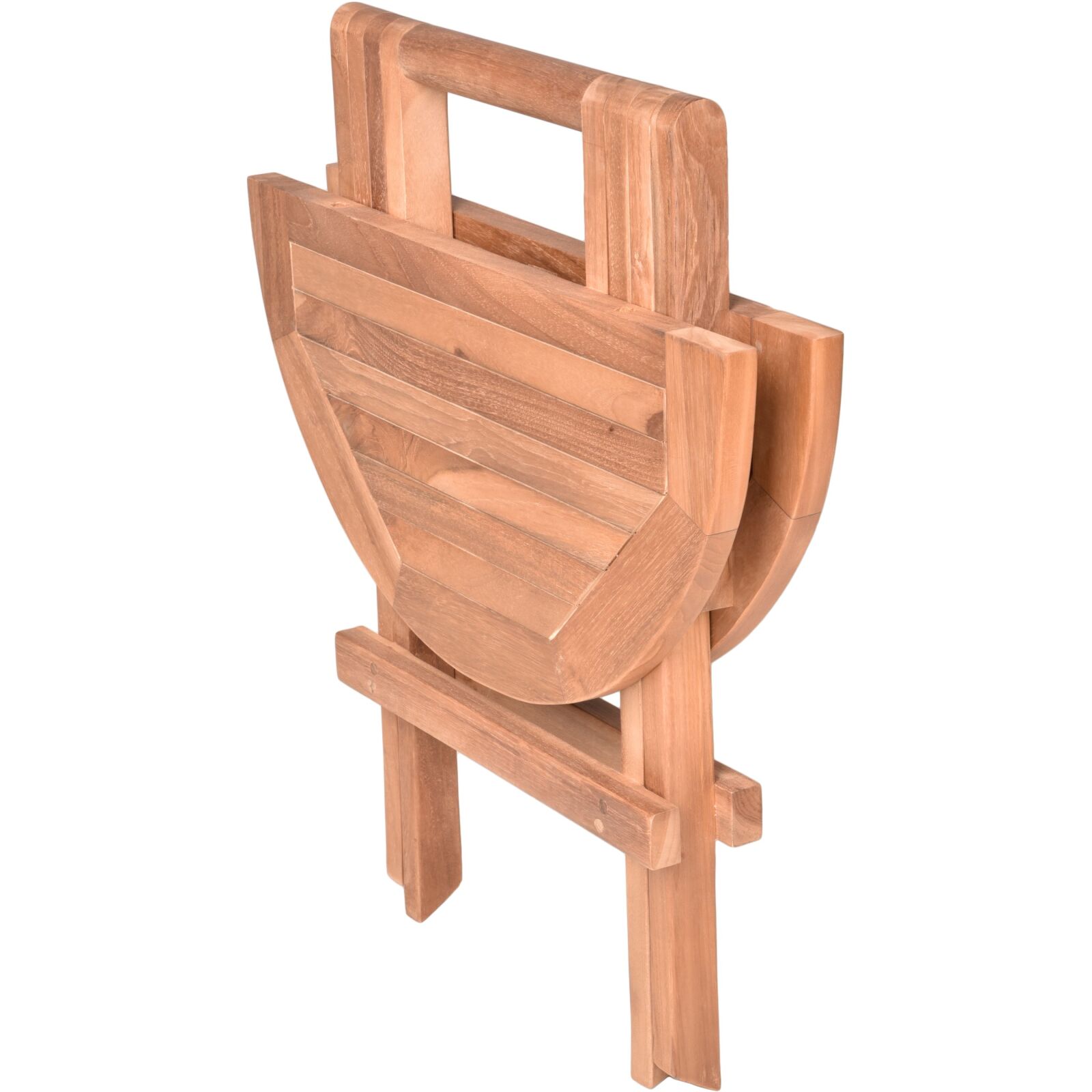 Klapptisch MITAN - Teak natur - Ø 50 cm