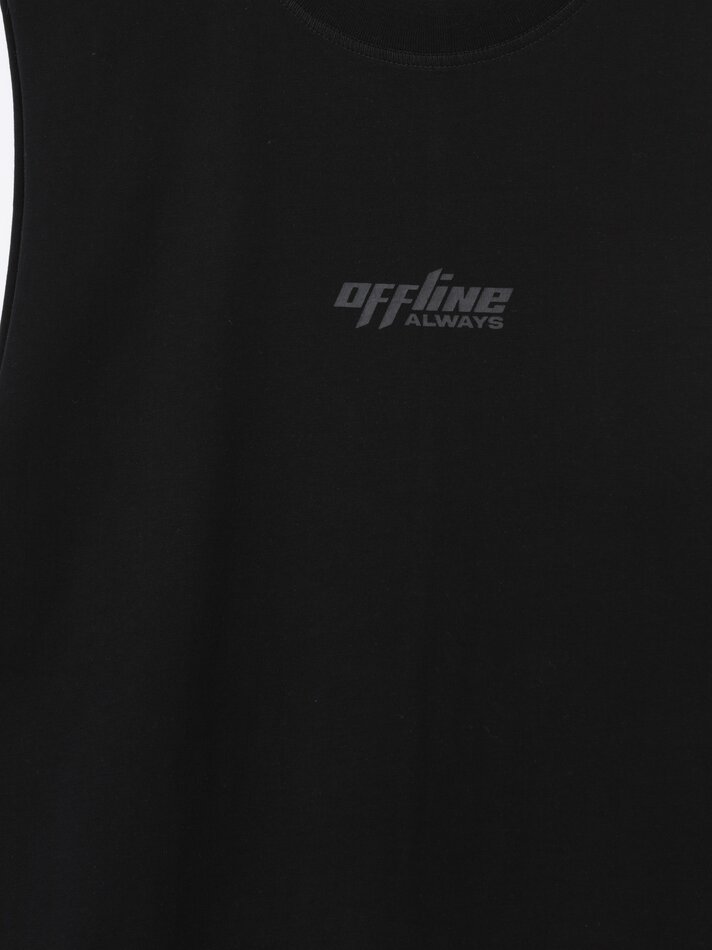 Camiseta regata estampada - Preta