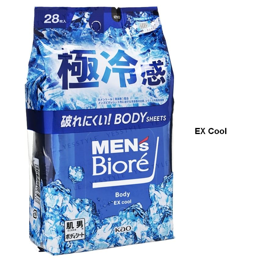 Kao - Biore Body Sheet voor heren, voor gezicht en lichaam