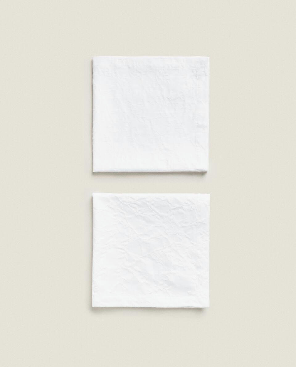 Guardanapos Jacquard com estampa de folhas (pacote com 2)