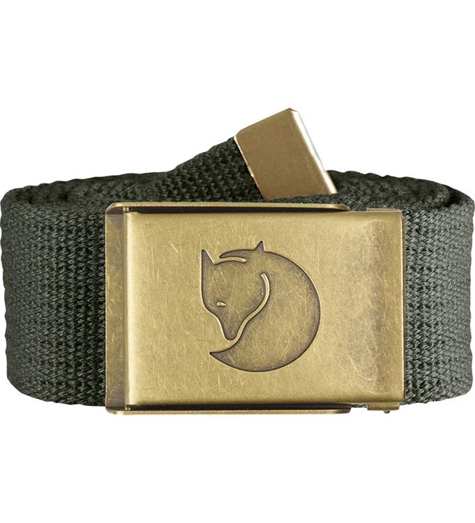 Canvas Brass Belt 4 cm Mountain-Grey