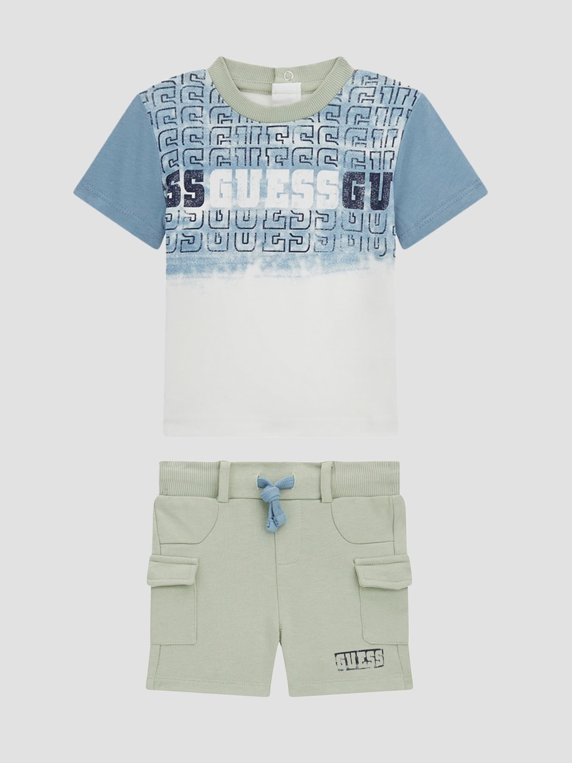 Conjunto de camiseta e shorts com logo Eco Active (0-24 meses)