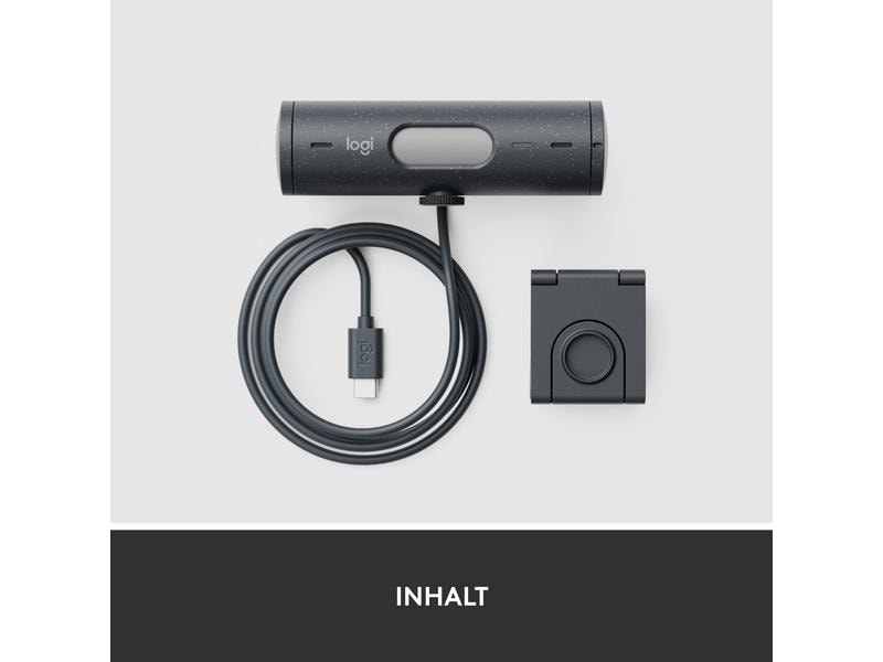 Logitech Webcam Brio 500 Graphite Full HD-Webcam mit RightLight 4 und HDR