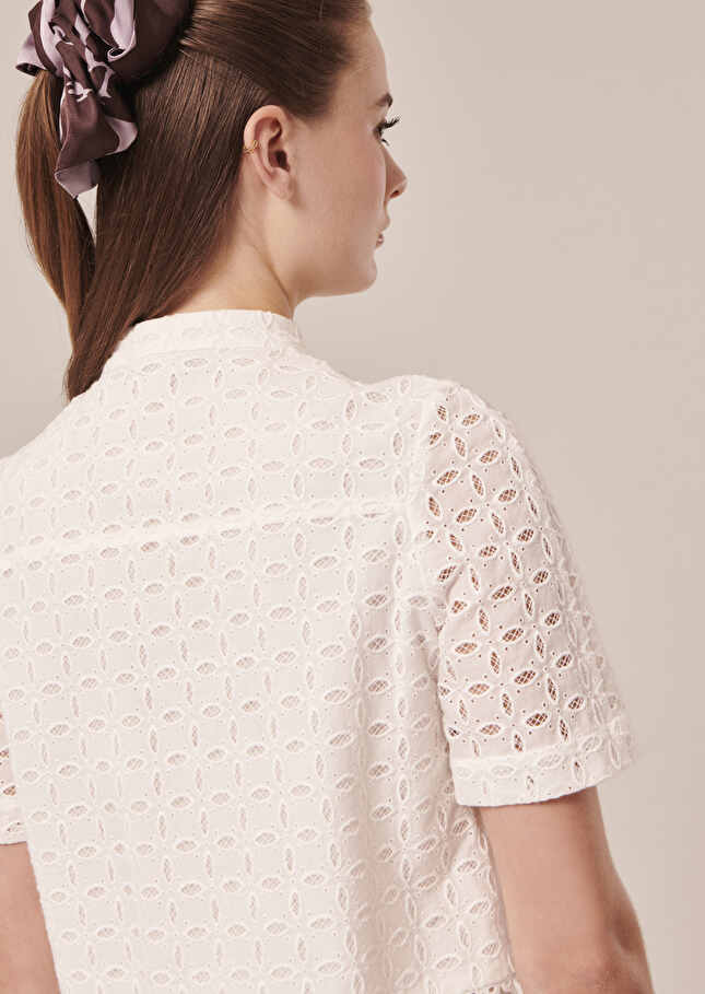 Chemise Cherylblanc en broderie anglaise