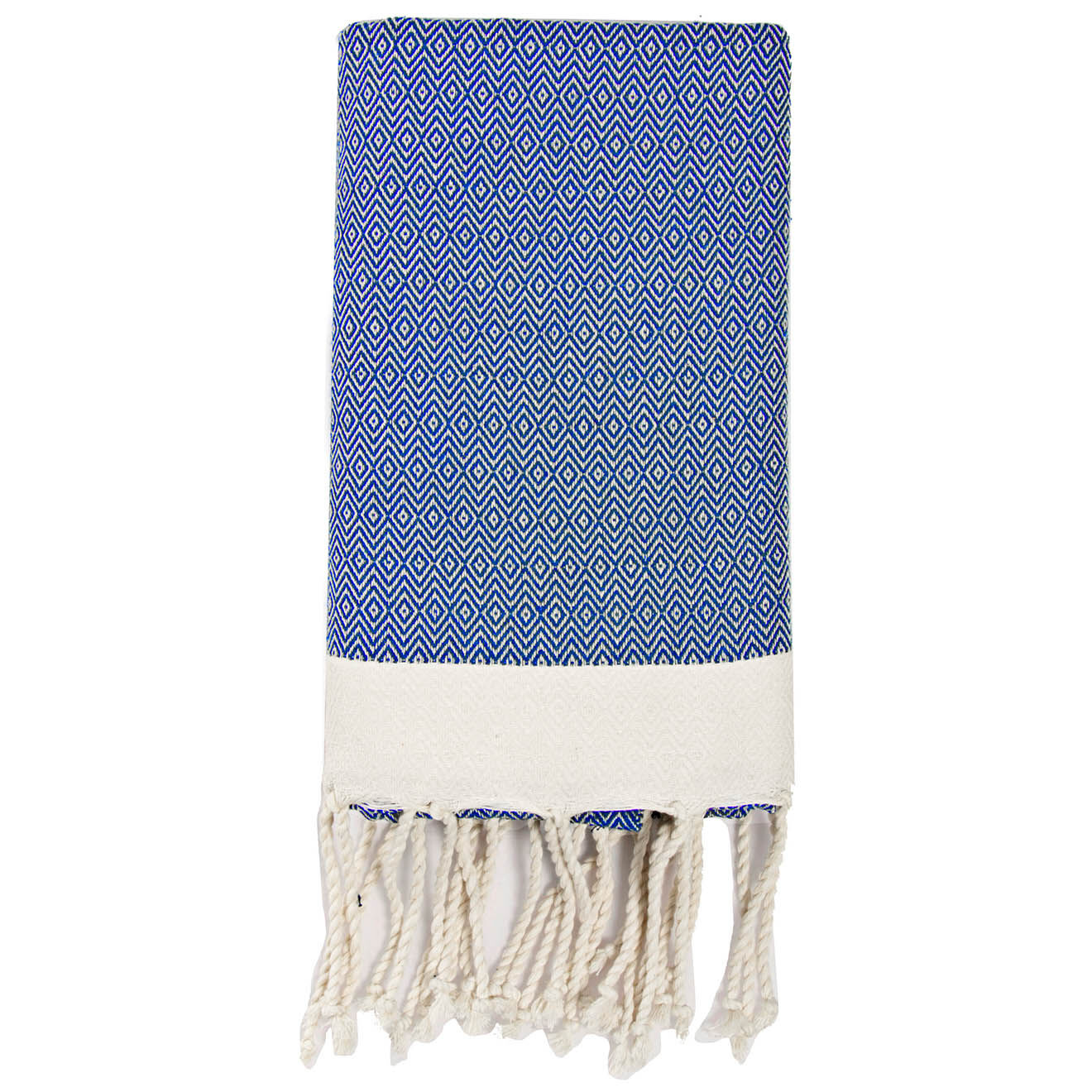 Febronie Plaid Courchevel Losange bleu grec