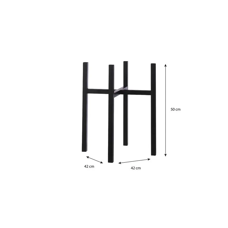 Mica Decorations Ascot Plantenstandaard L41,5 x B41,5 x H50 cm Zwart