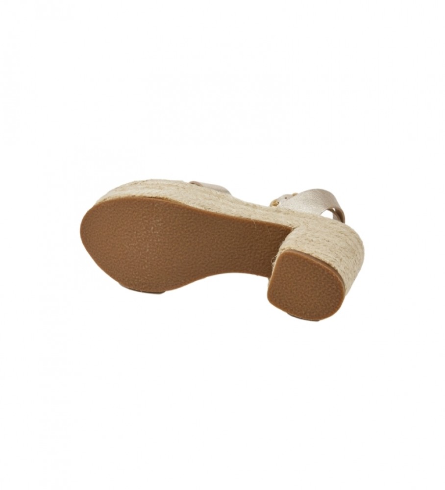 Sandálias Pepe Jeans Gold Taffy Night em couro - Altura do salto: 9 cm -