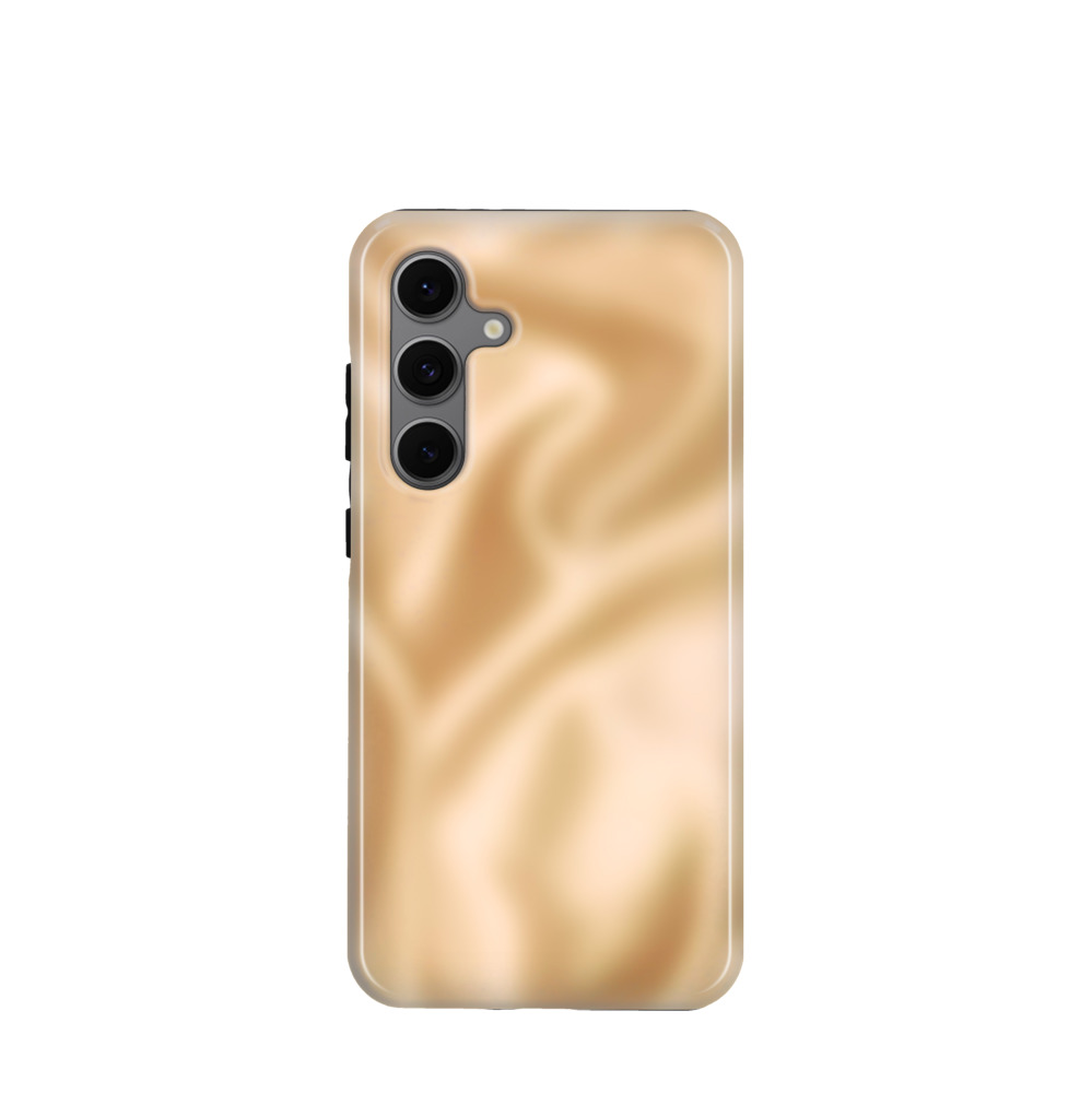 Samsung Galaxy S24 FE Hybrid (Kunststoff / Gummi) Hülle Seidenglanz 1 - Gold