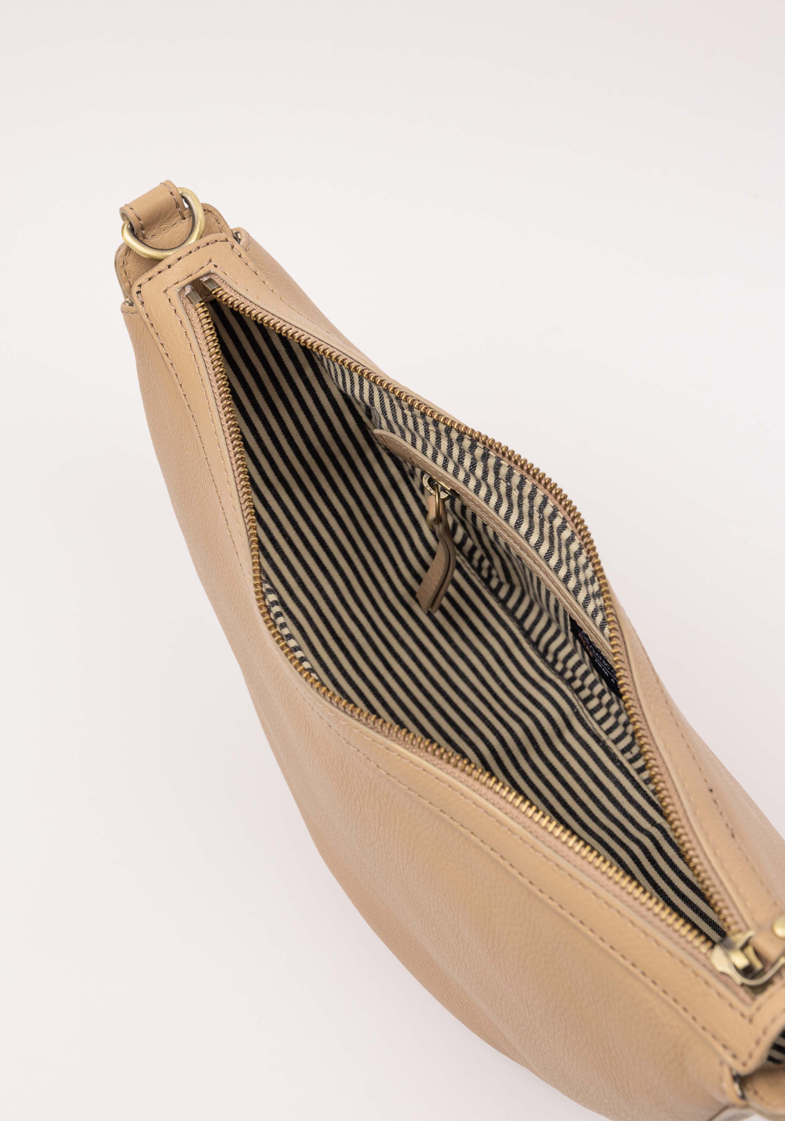 O My Bag Bag Leo Soft Grain Leather Twisted Handle Sand
