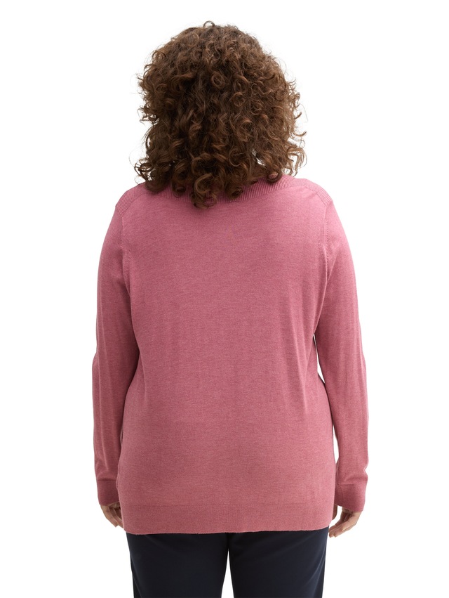 TOM TAILOR PLUS Strickpullover mit U-Boot Ausschnitt