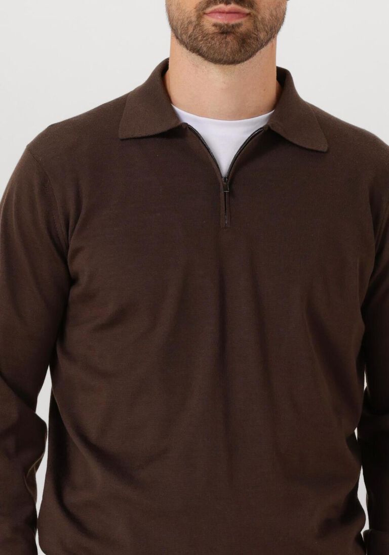 bruine filippo de laurentiis trui polo zip ml r merino