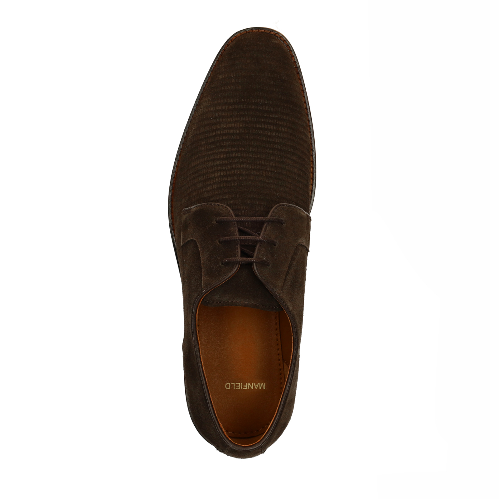 Bruine suède veterschoenen