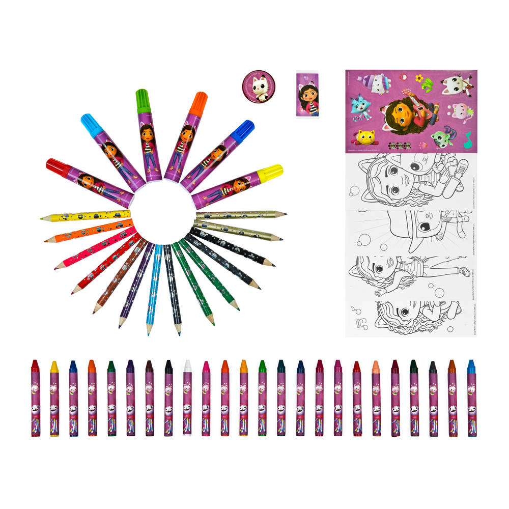 Gabby's Poppenhuis kleurkoffer 51-delig