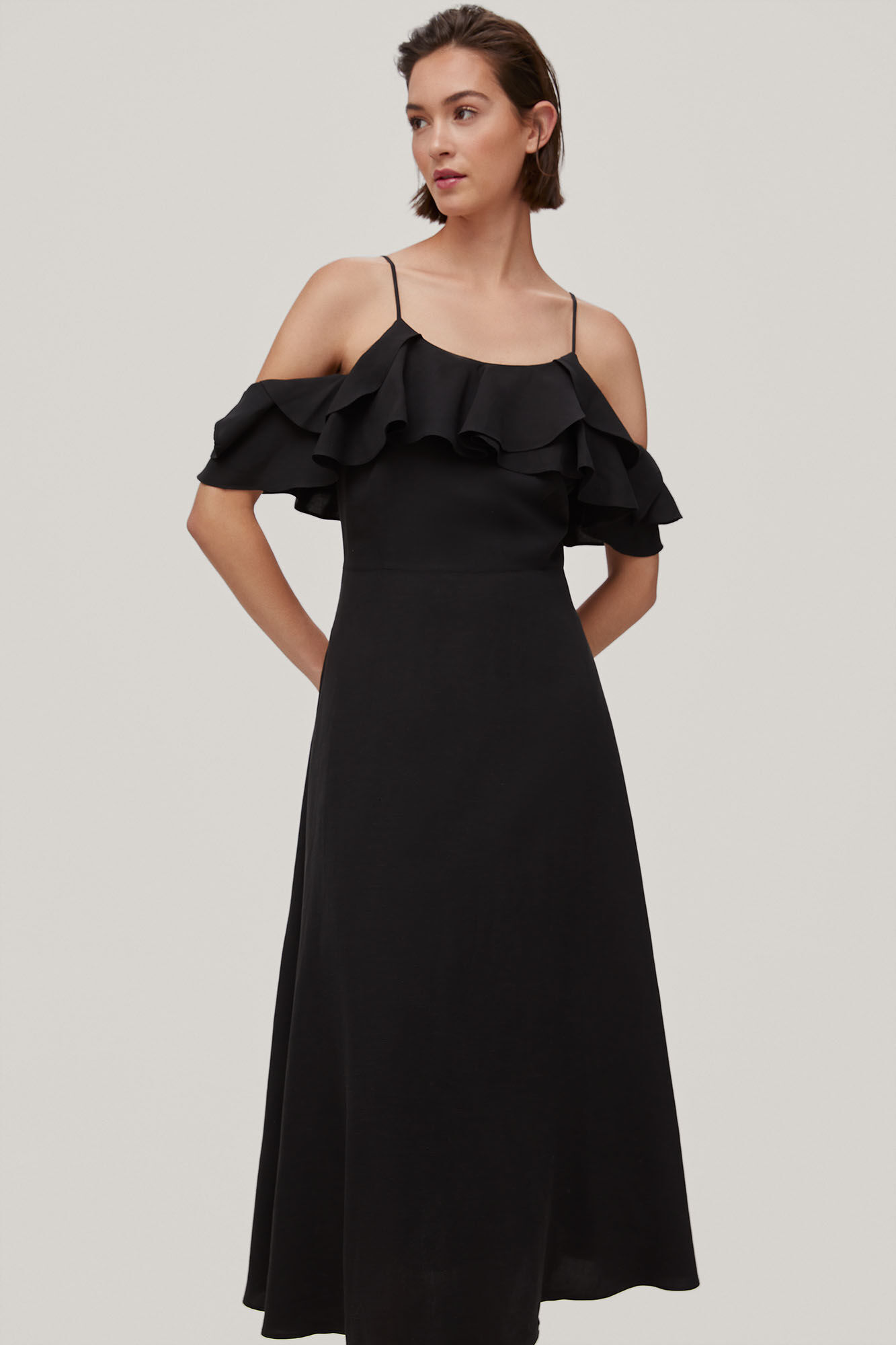 Vestido fluido voador - Preto