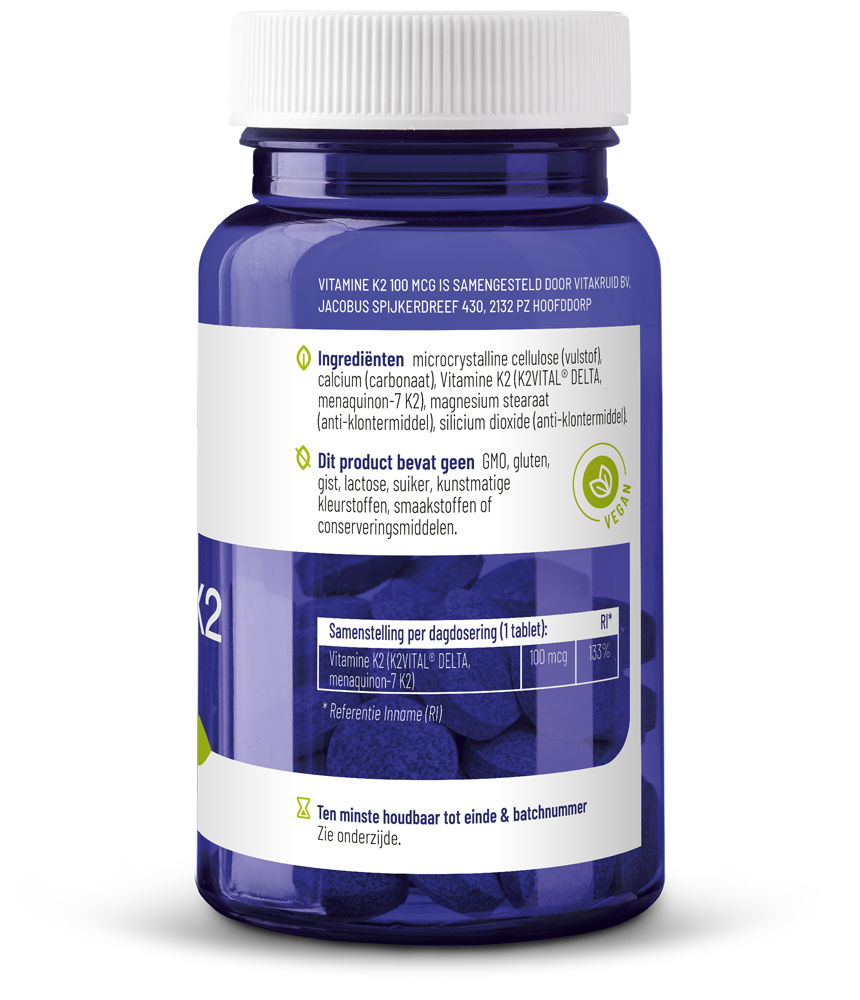 Vitakruid Vitamine K2 100 Mcg K2Vital® Delta (60 tabletten)