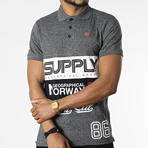 Polo Manches Courtes Karchie Noir Chiné