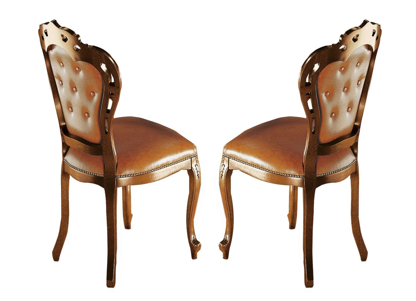 Esszimmer-Stühle und Sessel mit Lederbezug