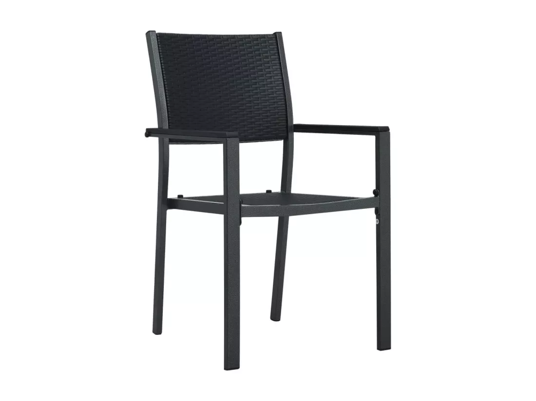 Ensemble à manger de jardin 9 pcs Noir