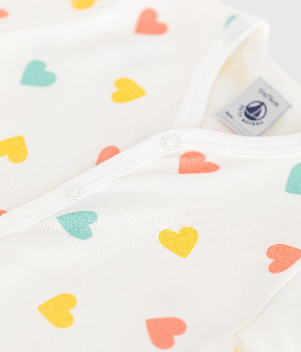 PETIT BATEAU<br>Pijama curto de algodão com corações