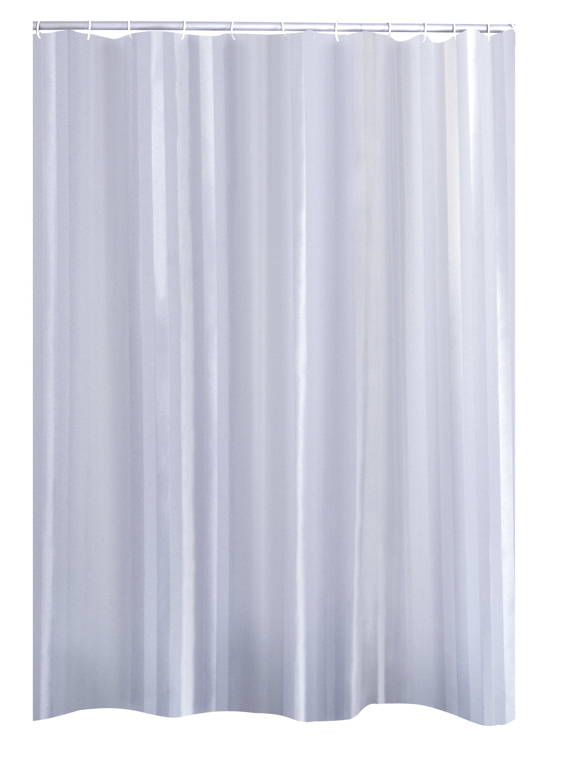 Duschvorhang Textil Satin weiß 180x200 cm