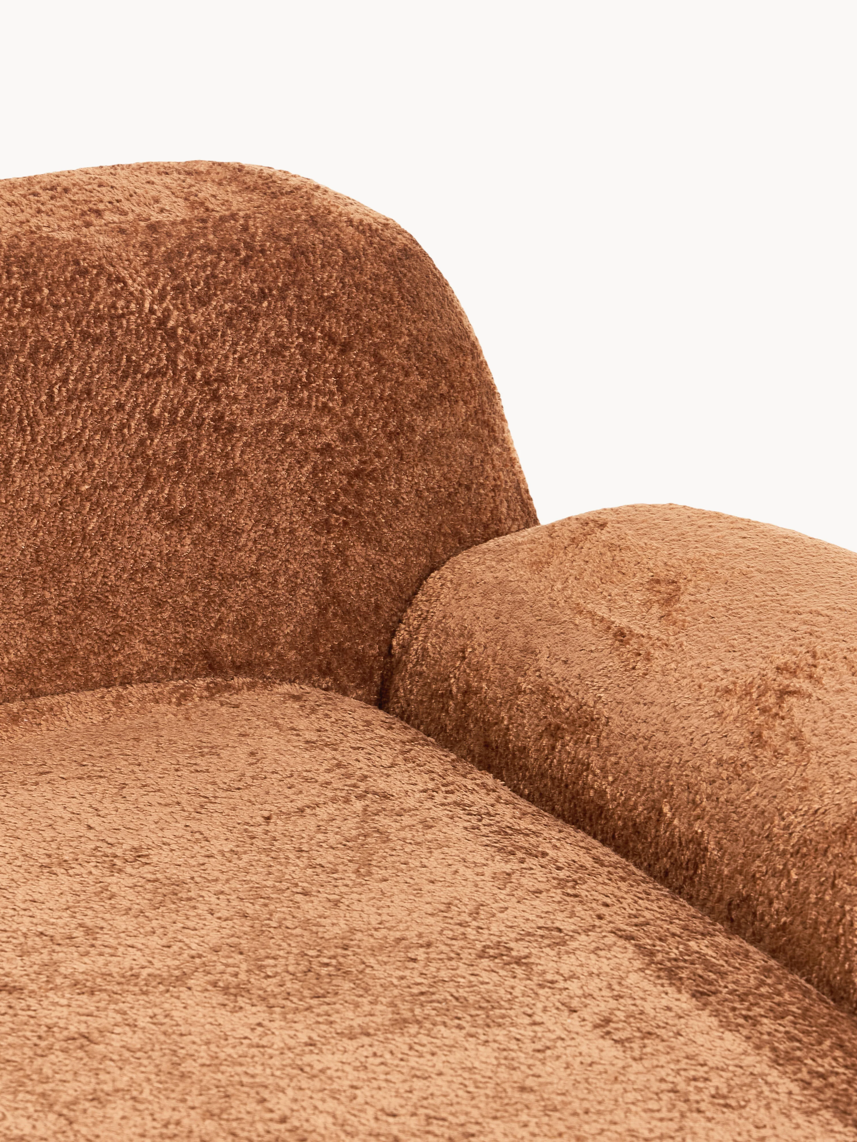 Teddy bouclé chaise-hoekmodule Wolke