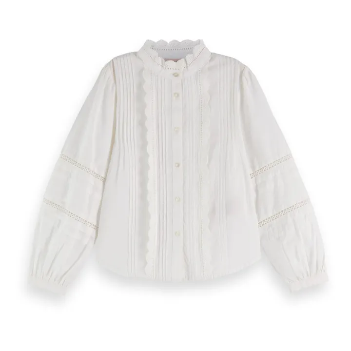 Scotch & Soda Chemise Broderie Anglaise  | Blanc