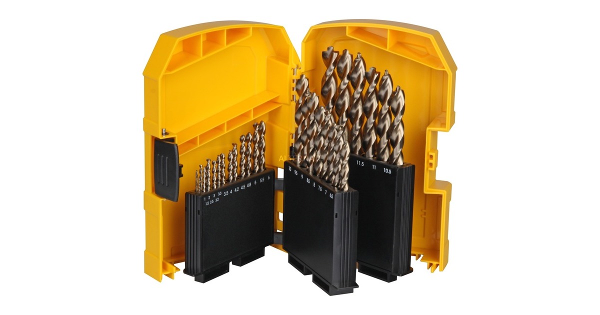 DEWALTNL 29PC Industrial Cobalt HSS-E Set in plastic cassette DT4957 boorset  (Goud, 29-delig)