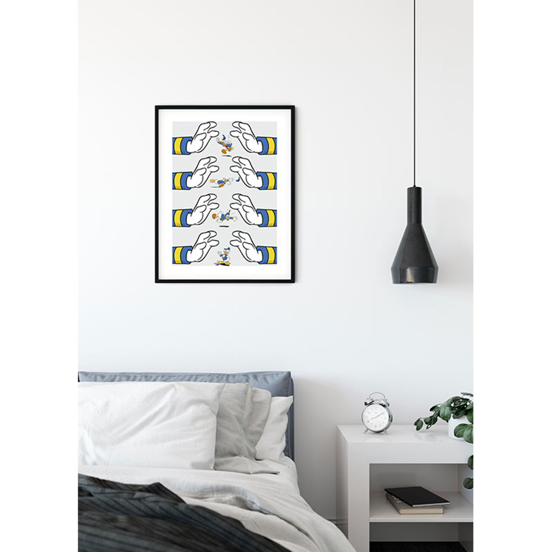 Wandbild DONALD DUCK HANDS - bunt - 50x70 cm