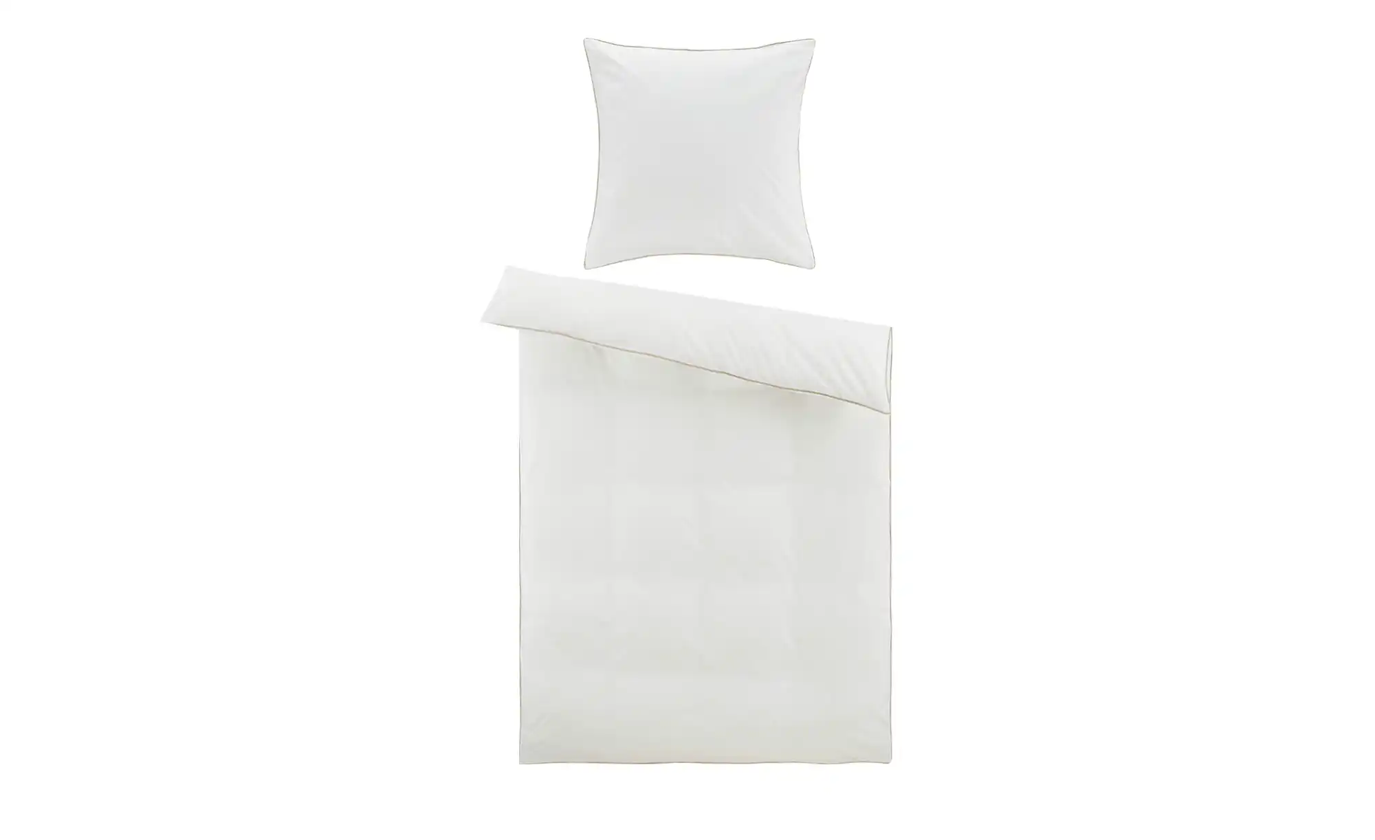 HOME STORY Renforcé Wende-Bettwäsche Solid Piping
