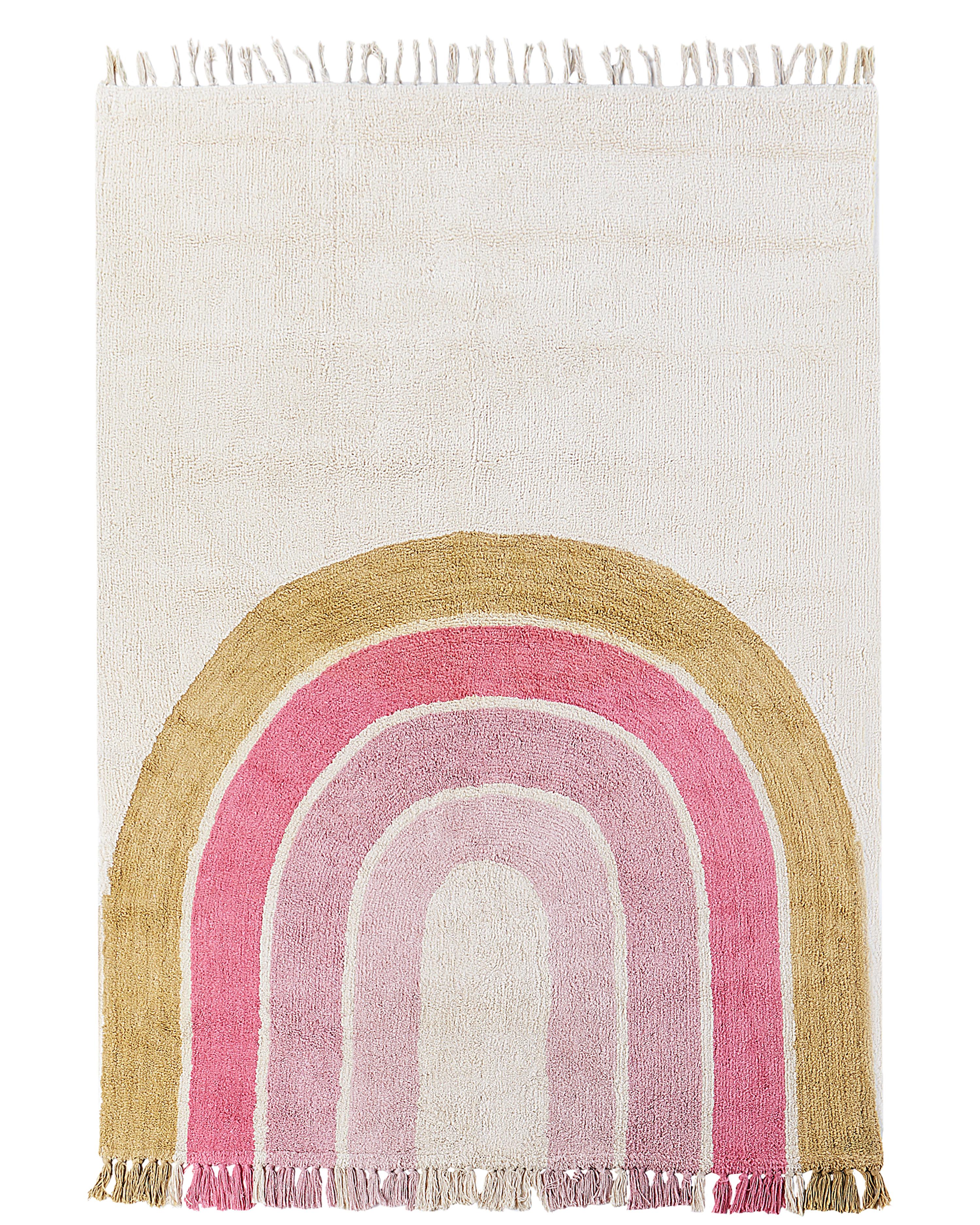 Kindervloerkleed TATARLI Roze 140 x 200 cm Katoen