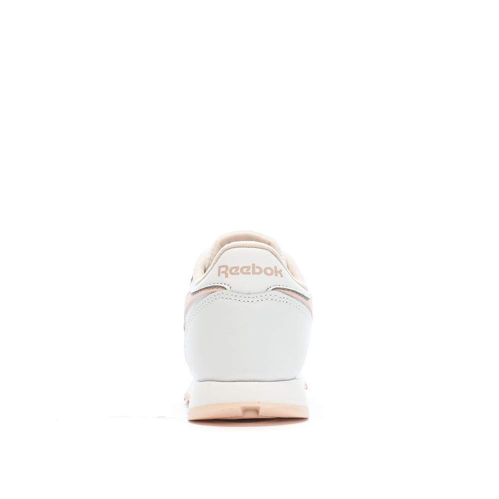 Reebok Baskets Blanche/Rose Fille Reebok Classic Leather
