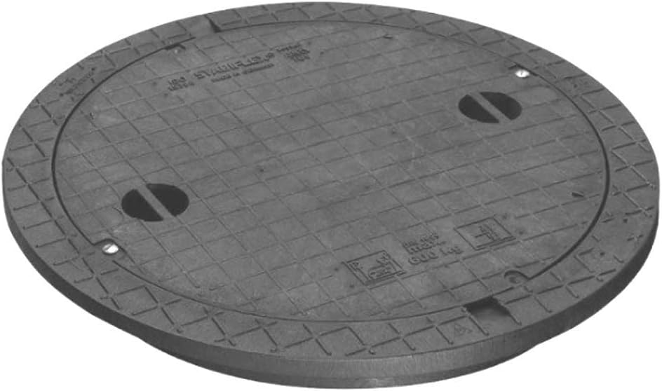 Schachtabdeckung STABIFLEX Abdeckung NewEdition-600kg-Typ1 (mit Griffmulden) Kanaldeckel Zisternendeckel Abdeckung Zisterne Schacht leicht Kunststoff PE