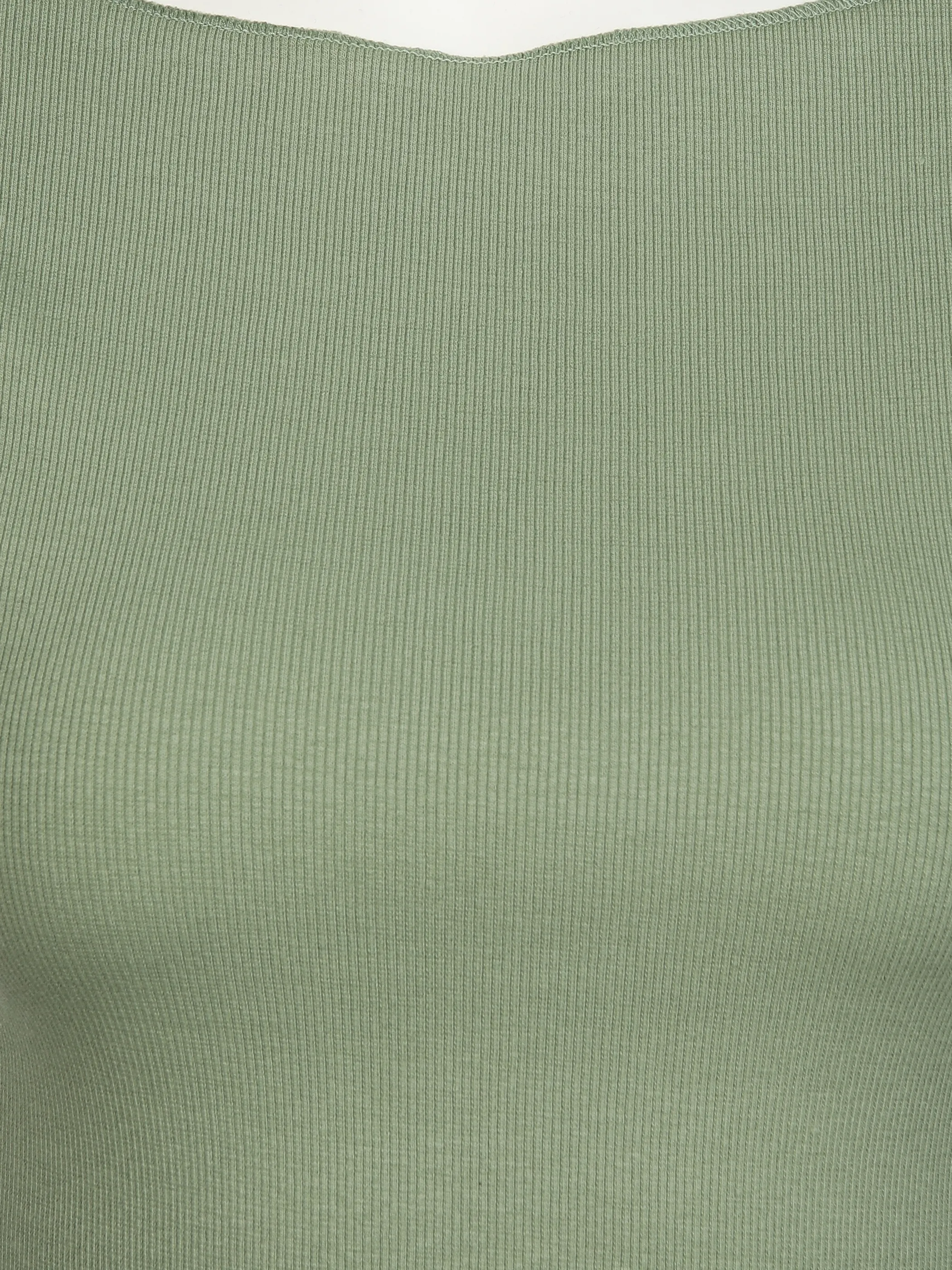 Damen Rippshirt im Cropped Style