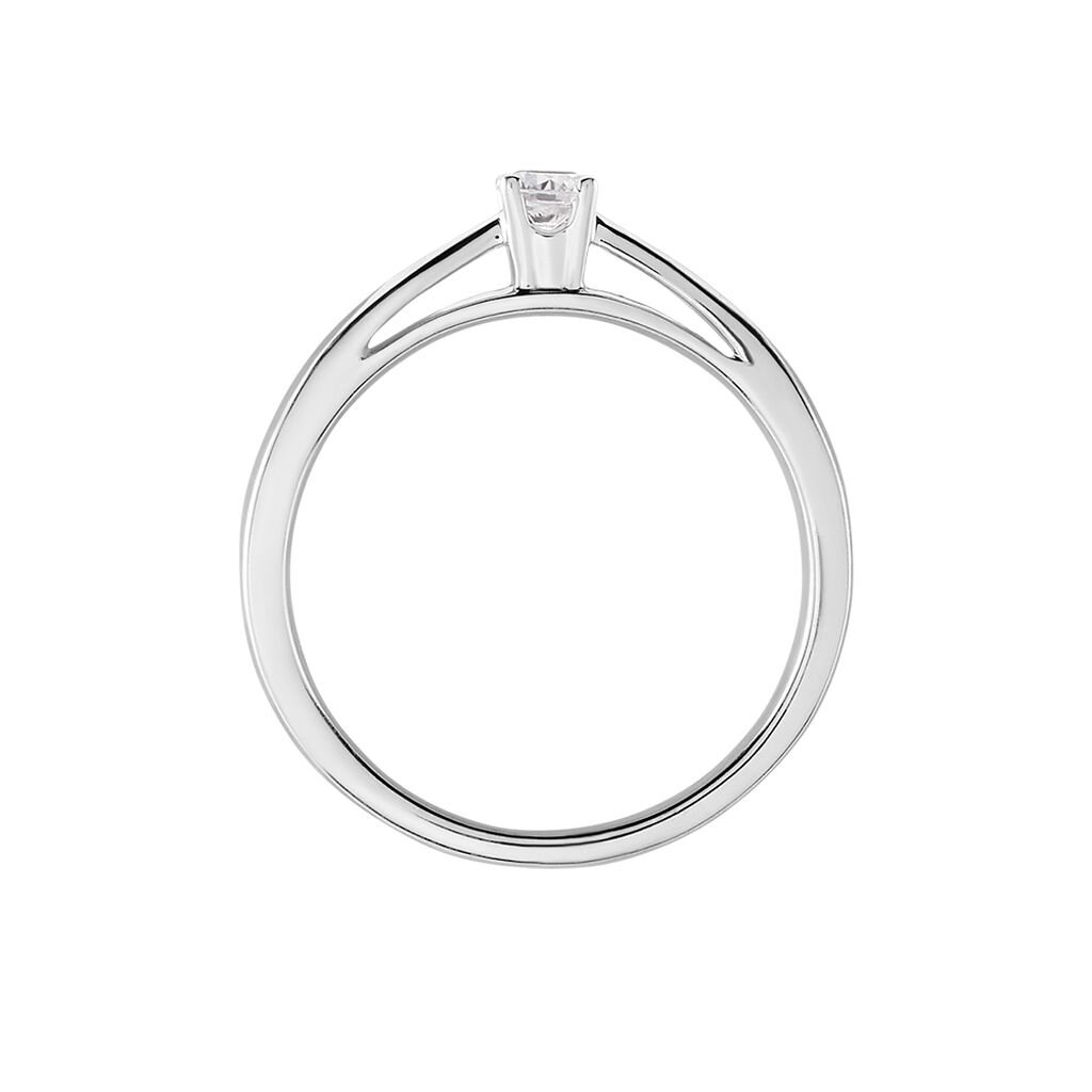 Bague Solitaire Iris Or Blanc Diamant
