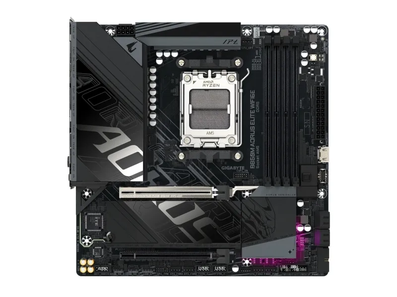 GIGABYTE B850M AORUS ELITE WIFI6E, AMD, Sokkel AM5, AMD Ryzen 7000 Series, AMD Ryzen 8000 Series, AMD Ryzen 9000 Series, Sokkel AM5, DDR5-SDRAM, 256 GB