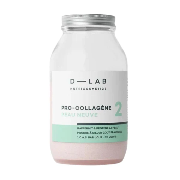 D-lab Pro-Collagène Peau Neuve Flacon en verre de 500 ml - 174.3g de poudre