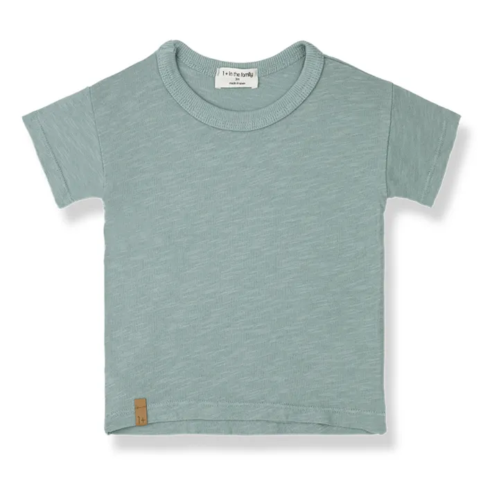 1+ in the family T-shirt Aldos Coton Flammé | Bleu Vert