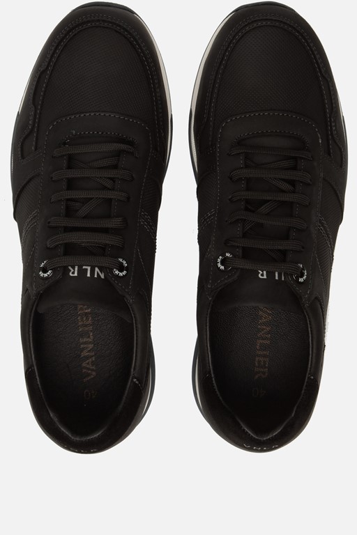 Van Lier Positano Sneakers zwart Nubuck