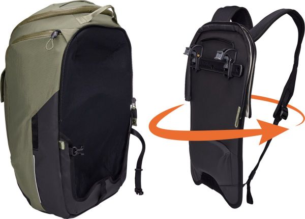 Thule Paramount Cykeltaske/Rygsæk, Soft Green