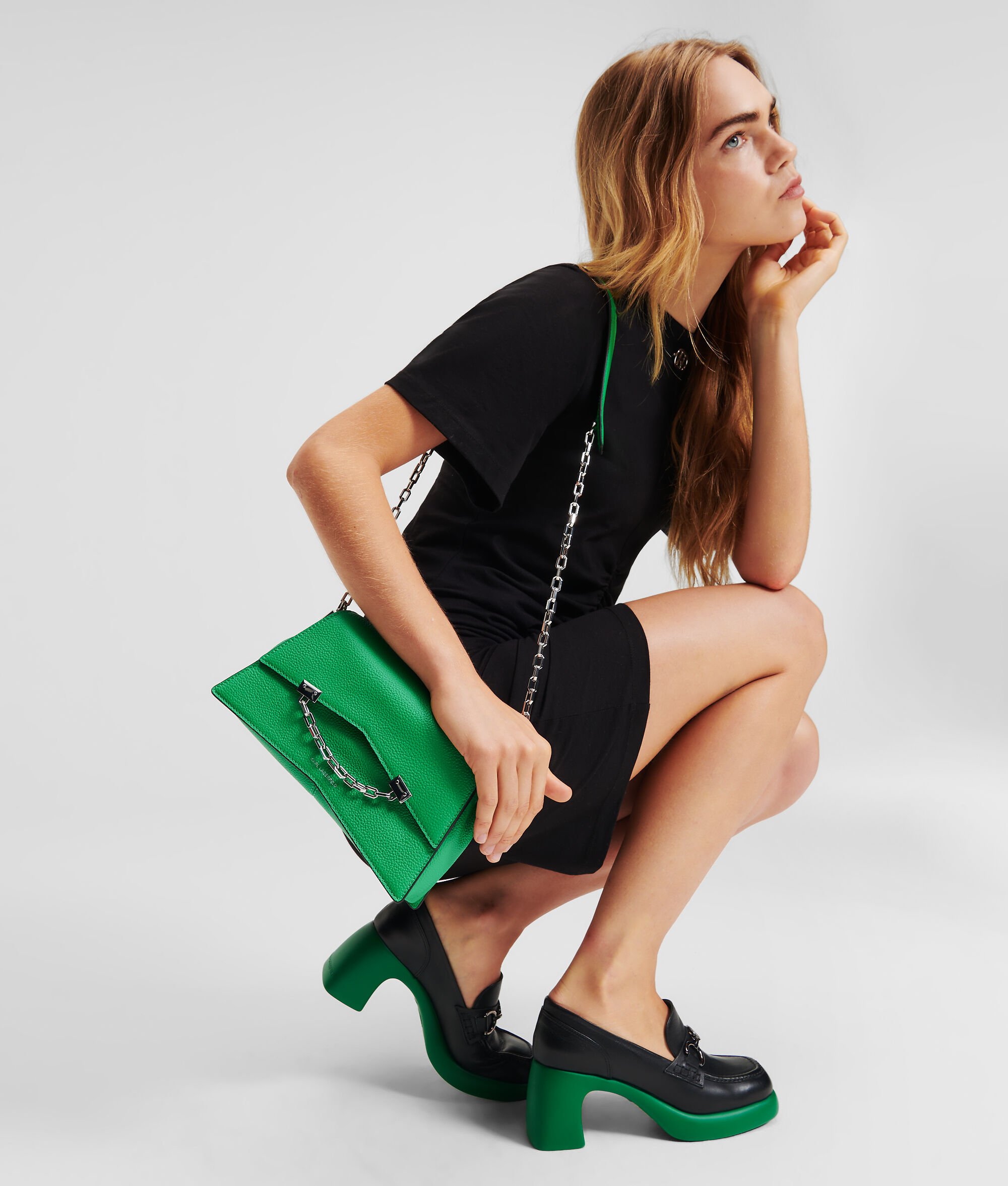 PETIT SAC BANDOULIÈRE EN CUIR GRAINÉ K/SEVEN