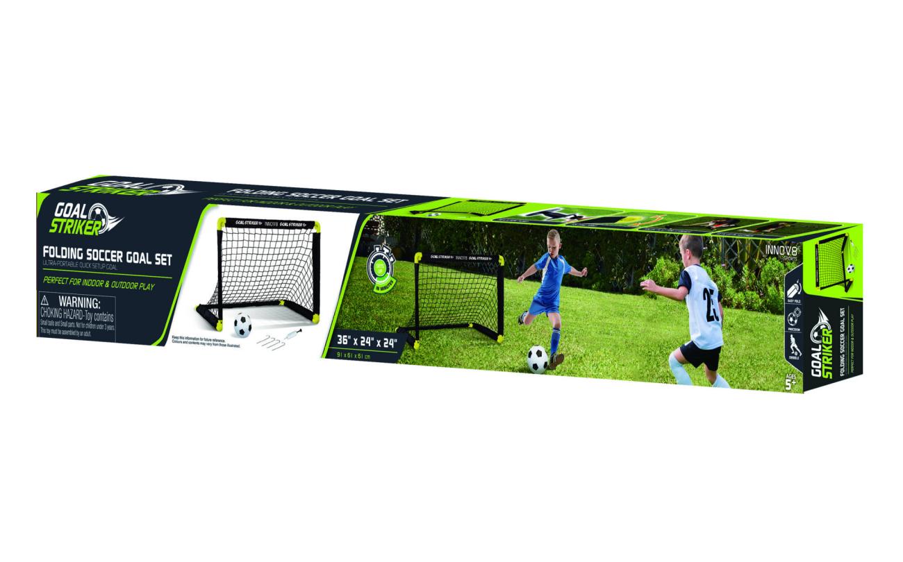Opplooibare goal91x61x61cm + bal 13cm + pomp