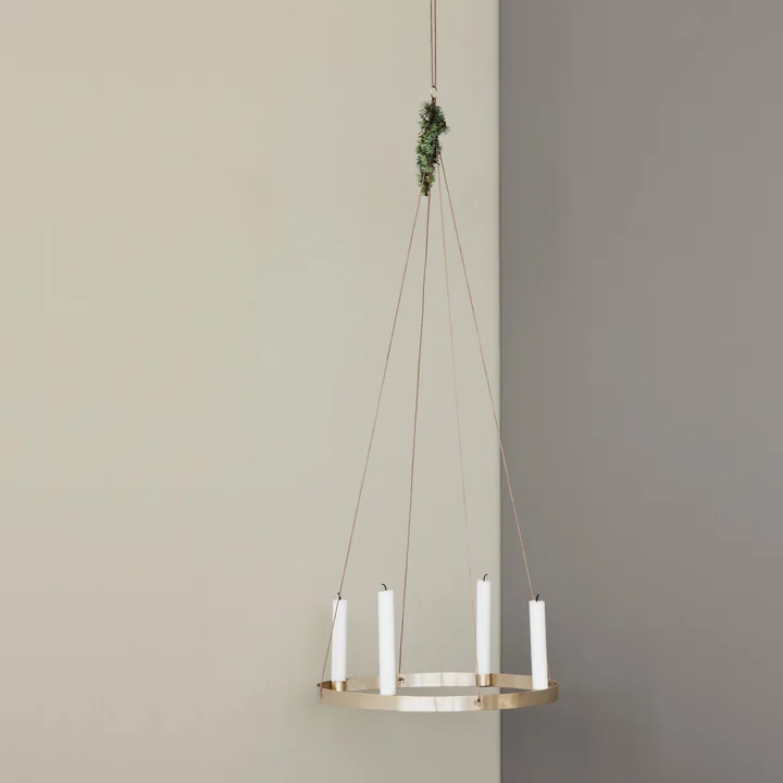 Ferm Living - Kerzenhalter Circle large, Messing
